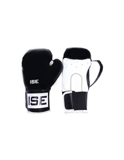[SY-1201] ISE GANTS DE BOXE SIMILICUIR 12 OZ NOIR ENTRAÎNEMENT MUSCLES PROTECTION SY1201